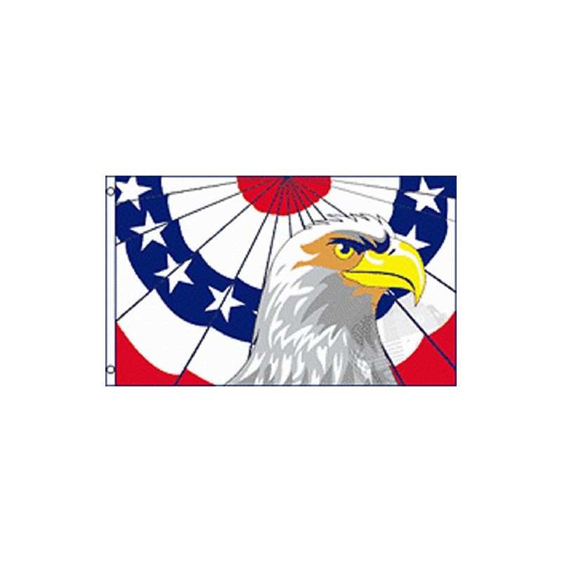 Patriotic Golden Eagle 5'x3' Banner Flag