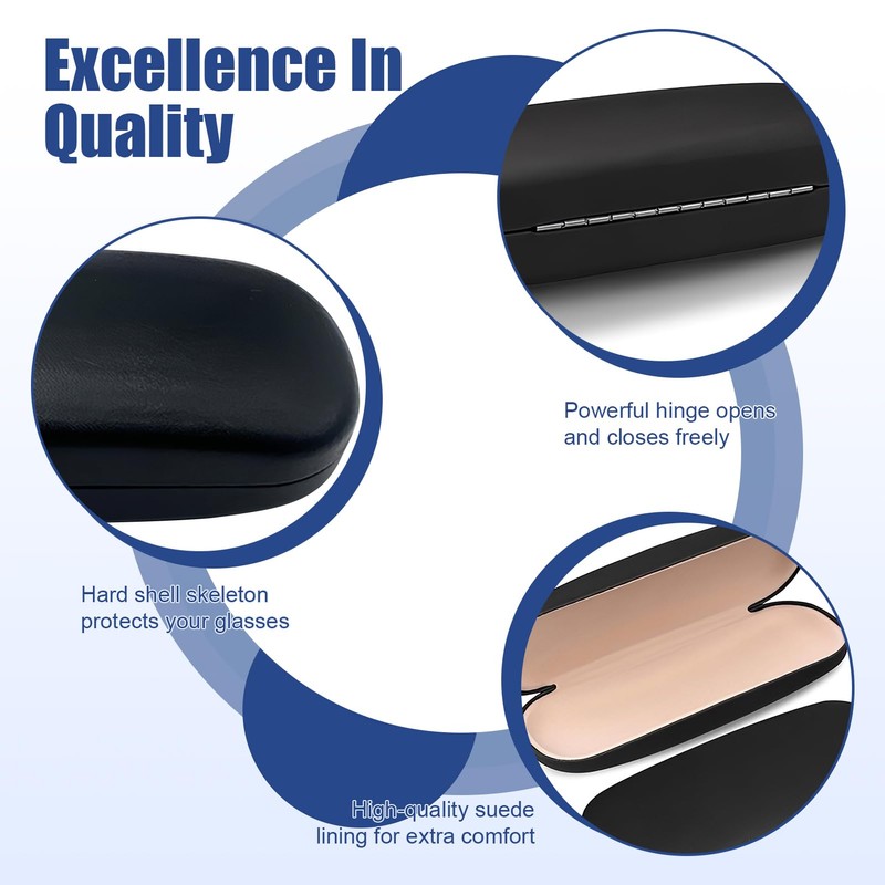 Horktrust Durable Glasses Case Hard Glasses Case for Men and