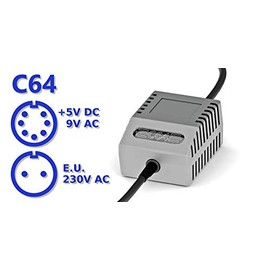 C64 PSU Classic Gray EU - Replacement Commodore 64 Power Supply, EU Plug