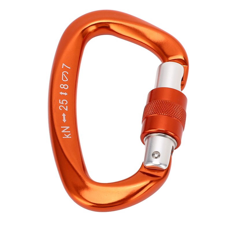 D Carabiner Clip Aluminum Alloy Auto Lock Heavy Duty D