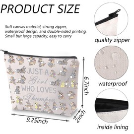 TGBJE Rabbit Themed Makeup Bag Cartoon Fans Cosmetic Pouch Animal Lover Gift (C Rabbit Bag)