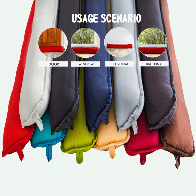 mFabrics Pack of 1 Hollowfibre Filled Draught Excluder Draft Insulator