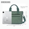 Tote Bag with Zipper Small Nylon Crossbody Bags Green Lightweight