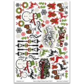 Paper & Sticker Kit - Merry and Bright - for Christmas - 17 Double-Sided 12x12 Papers with 33 Designs & 1 8X12 Sticker Sheet - Scrapbooking Card Making Crafting - by Miss Kate Cuttables