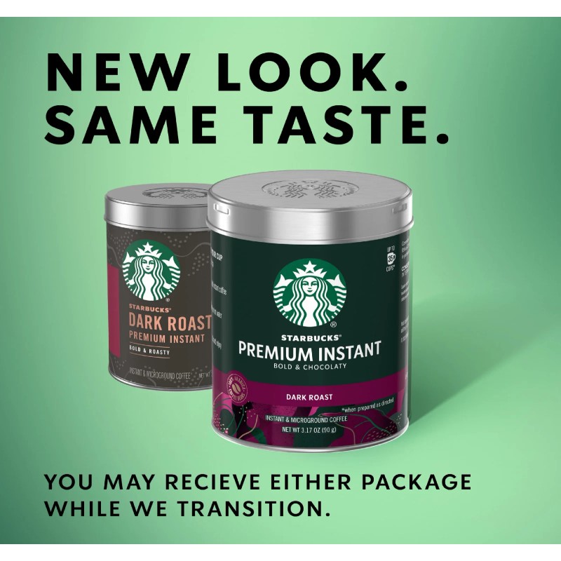 Starbucks Premium Dark Roast Instant Coffee, 3.17 oz