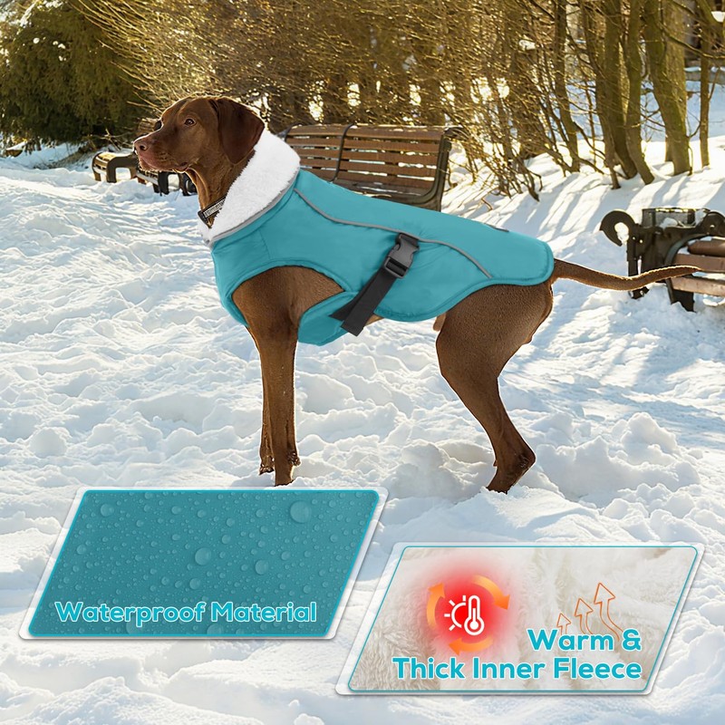 EMUST Winter Dog Jacket, Windproof Dog Apparel for Cold Weather,