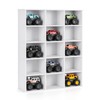 Krafetto Trucks Display Shelf, 15 Slot Toy Cars Display Case,
