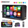 ESSGOO 7" Double 2 DIN Wireless Apple Carplay Car Stereo