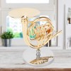 Miniature French Horn Delicated Golden Mini Instrument Ornament Decoration for