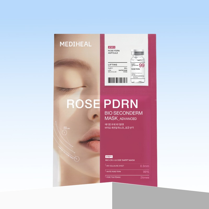 MEDIHEAL Bio Seconderm Mask 1ea - Rose PDRN Bio Seconderm