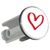 Huuraa Sink Plug Heart 4 cm with Motif for the