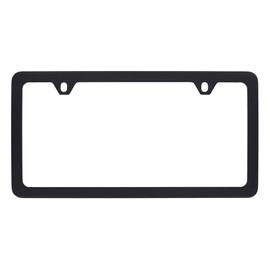 Baron-Jewelry Quality Chrome Plated OR Black Powder Coated ZINC Alloy Metal License Plate Frame