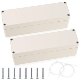 2 Pcs IP68 Waterproof Junction Box, Outdoor Cable Connectors, Electrical External Wire Cable Junction Box, Electrical Box Cable Gland Box for Cable Connection (grey-white, 160x45x55mm)