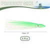 YELARXI Fishing Squid Skirts Glow Soft Plastic Trolling Lures, 12cm/5