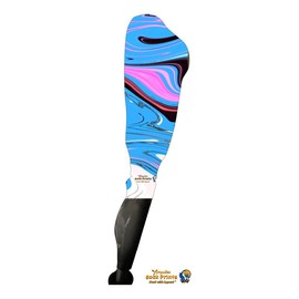 Prosthetic Sleeve "Abstract blue swirls v1" Socket Sleeve - Quantity: Single $19.99