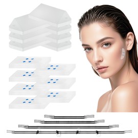 148Pcs Face Lift Tape Invisible with 8 String, V Edge Patches Face lift for Wrinkles, Instant Neck Lifting Tape and Bands for Double Chin Saggy Neck, Tightening Skin Make Up Lift Tools (70 rope + 70 cordless)
