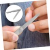 VICASKY 6pcs Stainless Steel Foldable Nail Files for Compact Nail