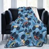 Perinsto Monster Truck Cars Pattern Throw Blanket Ultra Soft Warm