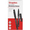 STAPLES Duramark Permanent Markers - Ultra Fine Point, Black, Pack