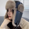 GIBZ Aviator Hat for Women Plush Winter Hat with Ear