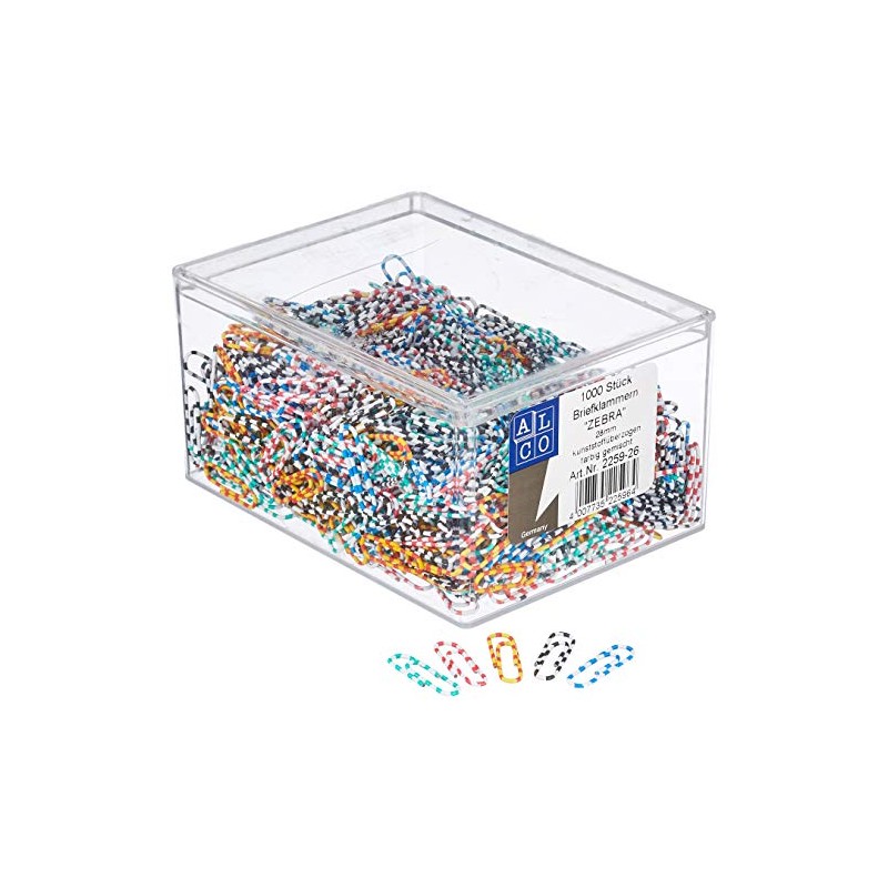 ALCO-Albert 2259-26 Paper Clips Round 26 mm Assorted Colours Pack