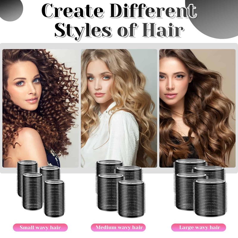 Rollers Hair Curlers 30Pcs Set with 3 Sizes (6 Large,