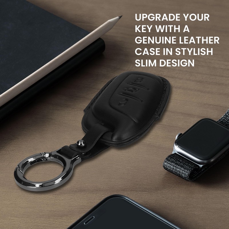 kwmobile Leather Key Cover Compatible with MG 3-Button ZS MG4