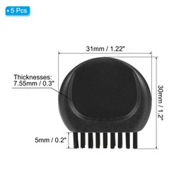 PATIKIL Pocket Golf Club Groove Brush, 5 Pack Mini Golf Club Groove Cleaner for Cleaning Golf Heads Golf Ball Shoes, Black