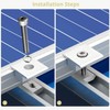 Anbte 10pcs Solar Panels Centre Clamps 30mm, Aluminium Solar Panel