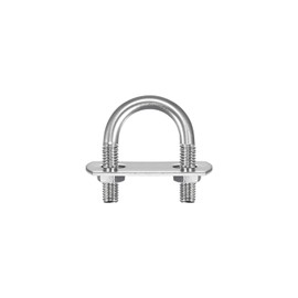 sourcing map Round U-Bolts, 20mm(0.79") Inner Width 36mm Length M6 304 Stainless Steel U Clamp Bolt with Nuts Washers and Plates, for Boat Trailer