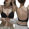 XFSRG Bra with Low Back for Women, Push-Up Deep V-Neck,