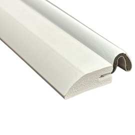 Door Weatherstripping Set with PVC Carrier and Foam Gasket in White | Door Draft Stopper for Sides and Top | Foam Weather Stripping Door Seal | Two 7 Foot and One 3 Foot Piece Fits Most Doors