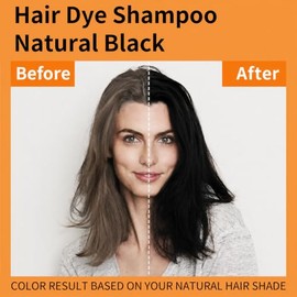 Callmynm Champú Tinte para Cabello Negro 3-En-1, Cobertura Instantánea de Cabello Gris En Minutos-Aceite de Argán de Larga Duración Champú de Color de