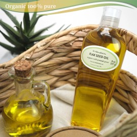 ACEITE DE SEMILLA DE LINO 100% PURO PRENSADO EN FRÍO POR DR.ADORABLE ORGÁNICO CRUDO VIRGEN 8 OZ