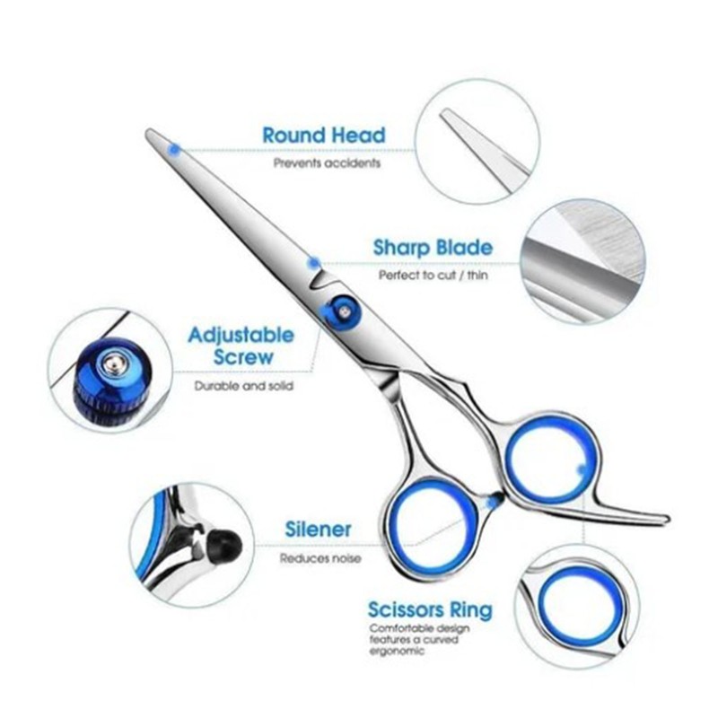 10pcs Haircutting Scissors Kit Professional Stainless Steel Comfortable Grip Portable