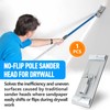 No-Flip Drywall Sander Head with Quick Release Clips and Universal