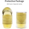 Vibrille Gold Foil Cupcake Liners Standard Muffin Baking Cups, 200-count
