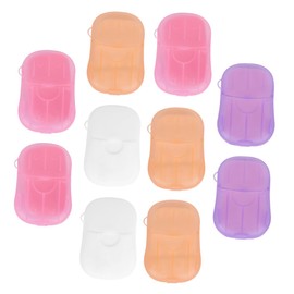 Parliky 10 Boxes Portable Disposable Soap for Hand Washing Travel Friendly Mini Soap Paper for Camping Hiking Office and Home Use Scented Flakes