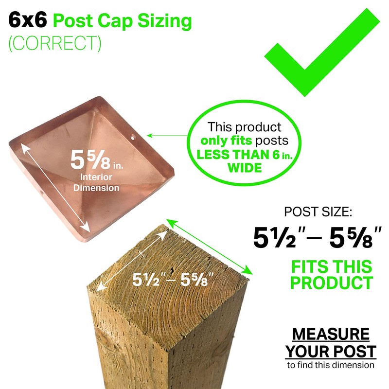 6x6 Copper Globe Finial Post Cap by Captiva - Extended