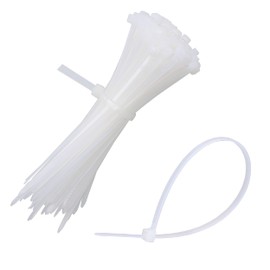 mumbi Cable Ties White 150 mm x 2.5 mm UV-Resistant Fire Protection UL 94 V2 Professional Set of 100