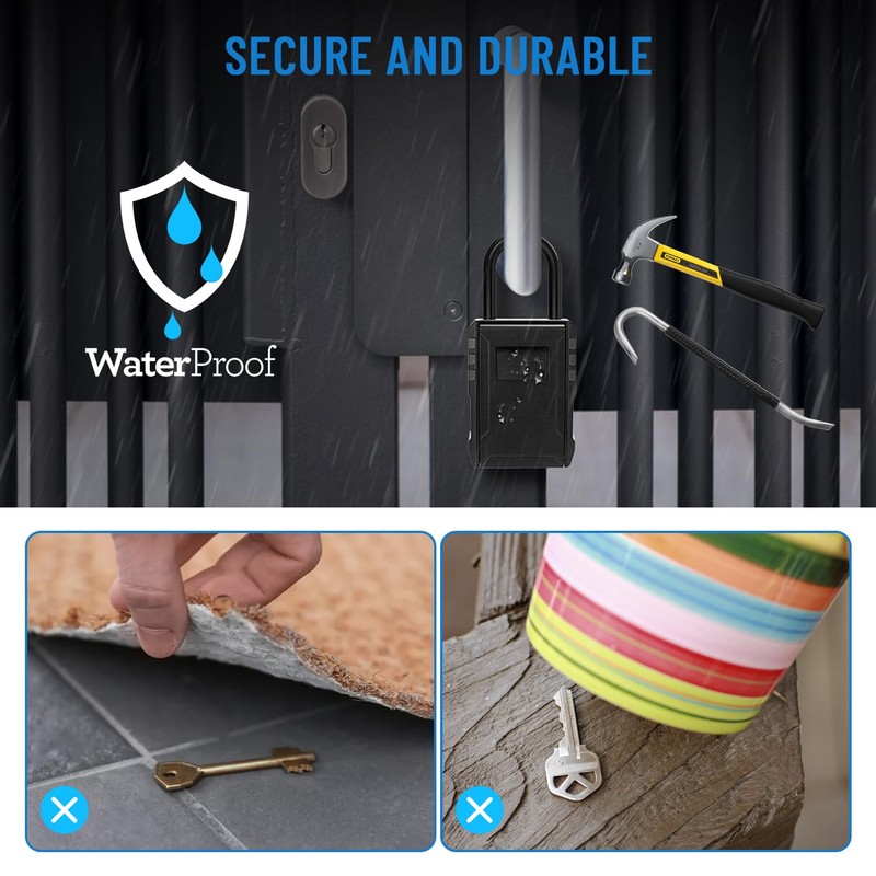 NEWIROVE Large Key Safe Wall Mounted & Hanging Key Cabinet