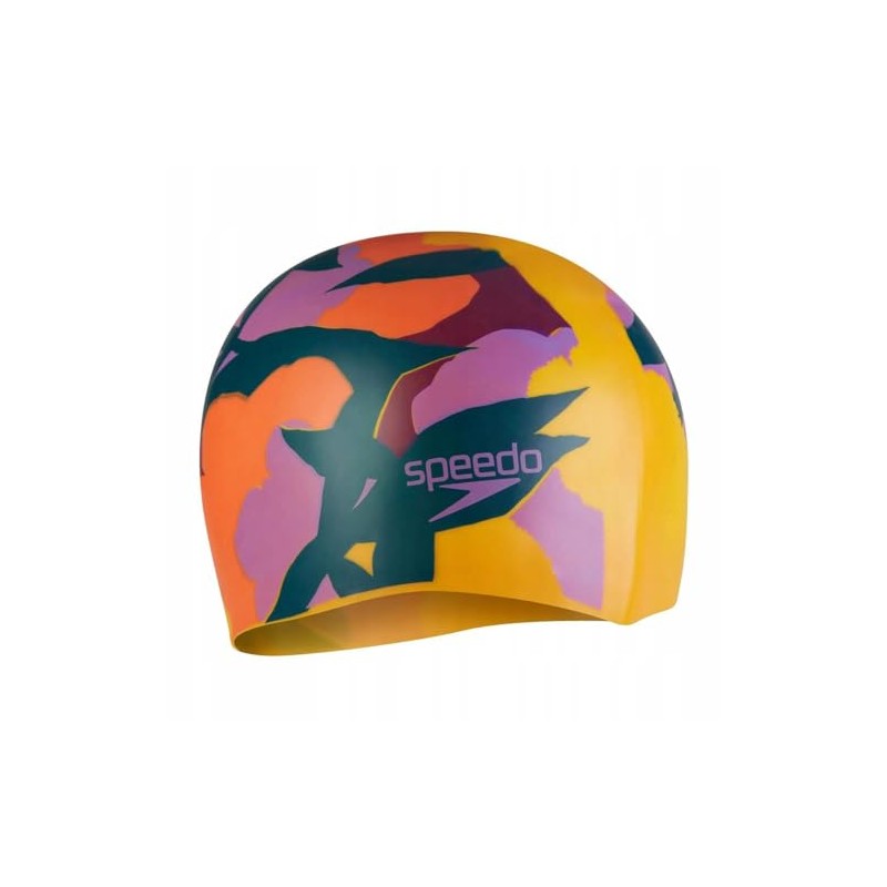 Speedo Long Hair Tropical Forest Printed Neon Purple Mango Swimming