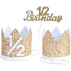 [YUWENW] ハーフバースデー 誕生日 王冠 1個セット 王冠帽子 飾りバースデーハット 誕生日帽子 ケーキ キラキラ