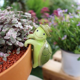Cute Turtle Plant Pot Figurines Resin Hanging Statue Decorations for Home Garden Office Ornaments