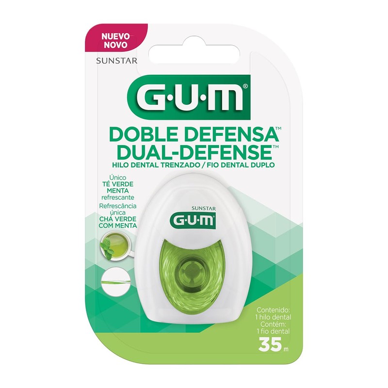 GUM Hilo Dental Té Verde Carrete de 35 m, doble