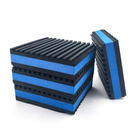 LBG Products Rubber Anti-Vibration Isolation Pads,4 Pack 2" X 2" X 7/8" Heavy Duty Blue EVA Pad for Air Conditioner,Compressors,HVAC,Treadmills etc