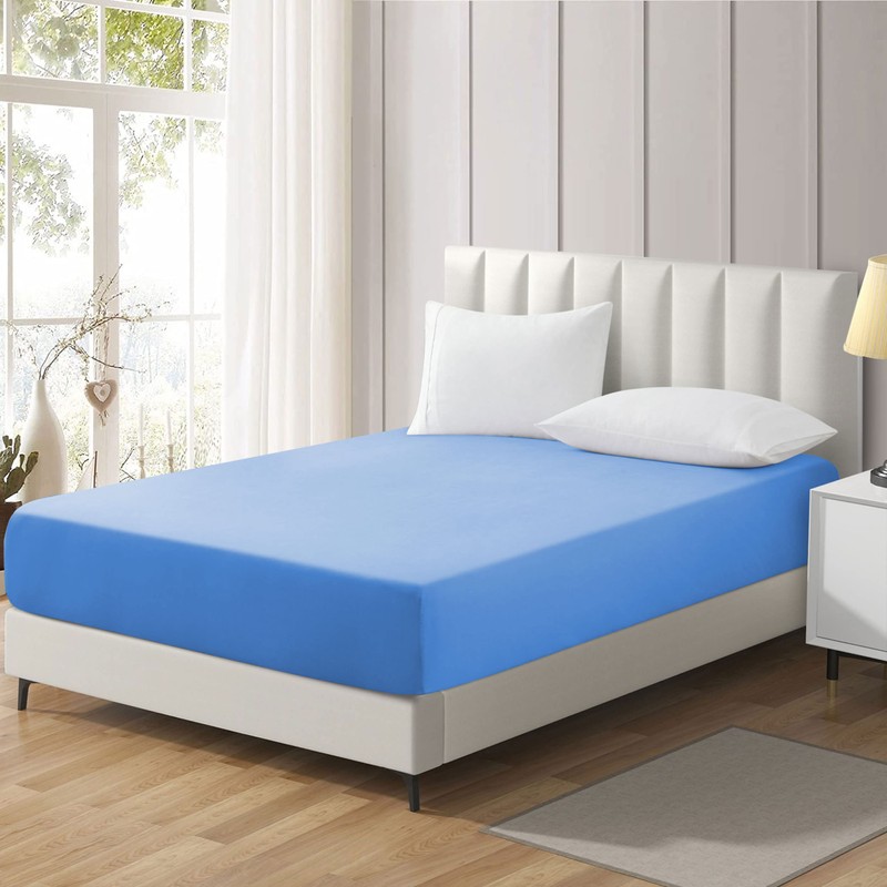 AMEHA Fitted Sheet Double 25 cm Deep Bed Sheets Easy