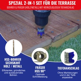 TIVOLY 11900720400 Drill Bit and Cutter Made of Wood, Metal, Hexagonal Shank, Diameter 4 mm