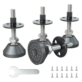 Aglaiprty Heavy Duty Furniture Levelers - Dual Thread Design with Nut Kit - Adjustable Feet for Tables, Cabinets, Chairs, Workbench, Sofa - Supports 1420LBs - 4 Packs