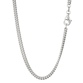 NKlaus Necklace 55 cm Curb Chain Round 925 Silver Necklace 2.50 mm Wide Silver Chain 4126, Sterling Silver